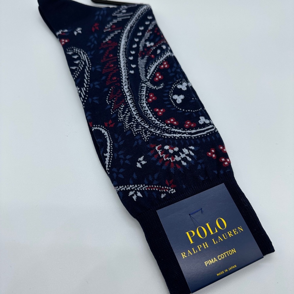 Polo Ralph Lauren Blue Label Dressing Socks Navy 10-13 Brand New